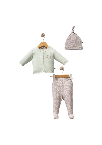 Melonika Fall Floral 5 Parça Hastane Çıkışı Green Çok Renkli