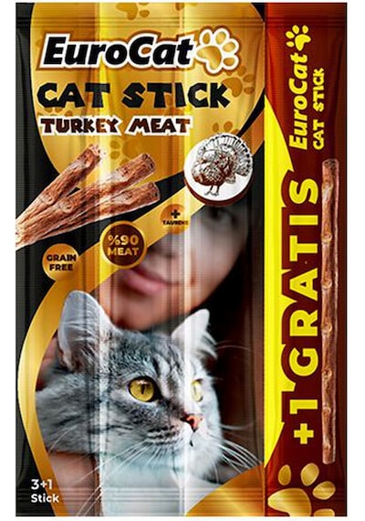 Eurocat - 691 - Catstıck Hındı Etlı 4x5 Gr X - Spt-gld - 4 Adet