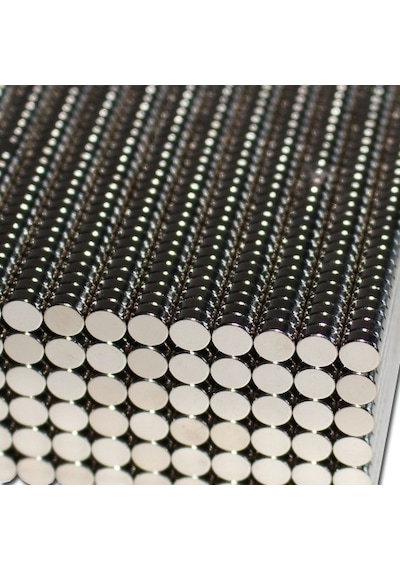Yuvarlak Neodyum Mıknatıs, Güçlü Magnet, Ebat ve Adet Seçenekli 10 Lu Paket-10X1 Mm