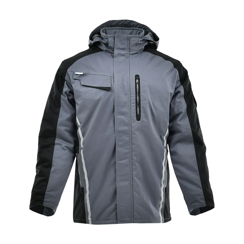 Sara Workwear Standard Wınter Parka Gümüş, Siyah