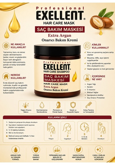 Argan Yağlı Saç Bakım Maskesi