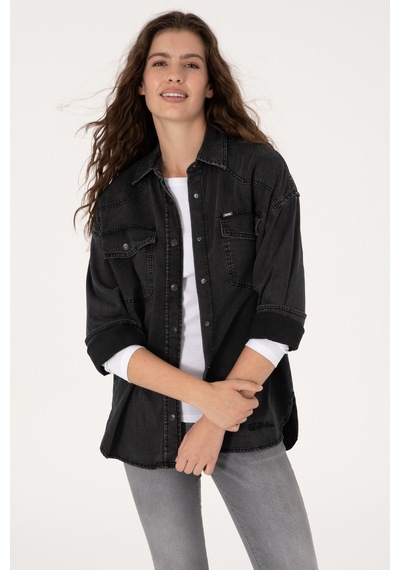 U.s. Polo Assn. Kadın Siyah Gömlek Jean 50304311-dn0027 Siyah