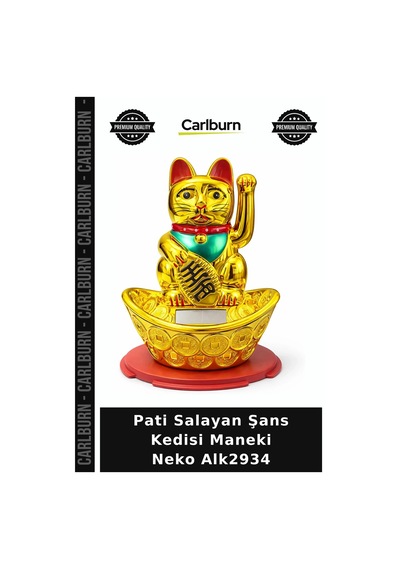 Özel Üretim Hediyelik Dekoratif Pati Salayan Şans Kedisi Maneki Neko Alk2934