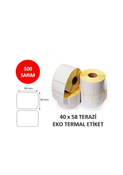 Elitrulo Terazi Etiketi 40x58 Termal - 500 Adet