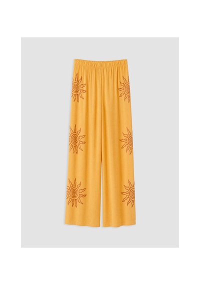 Lcw Dream Sarı U Yaka Güneş Baskılı Kadın Pijama Takımı