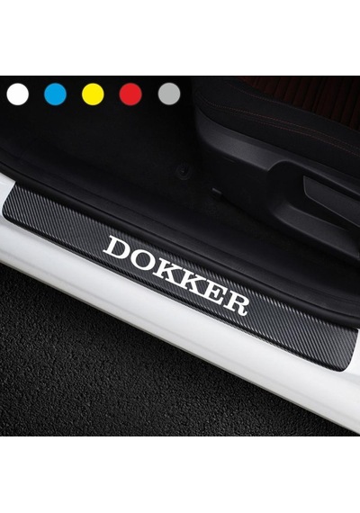 Dacia Dokker Için Karbon Kapı Eşiği Sticker ( 4 Adet )
