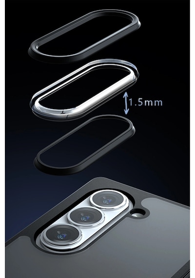 Samsung Galaxy Z Fold 5 Kılıf Blur Fold Kapak - Mat Siyah