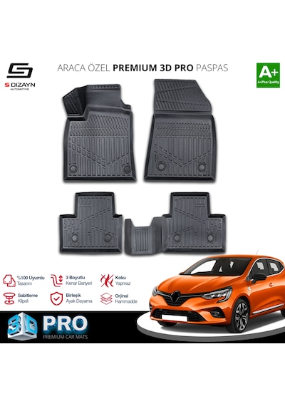 Renault Clio 5 3d Pro Havuzlu Paspas 2019 Üzeri A+ Kalite