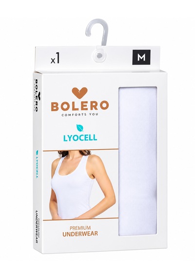 Bolero Kadın Premium Lyocell Kalın Askılı Atlet beyaz