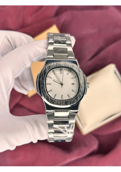 Patek Philippe Beyaz Kadran Erkek Kol Saati Gümüş