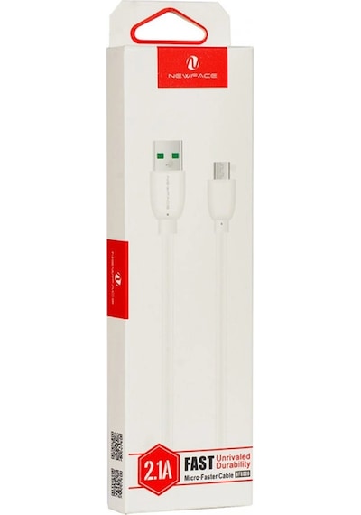 Nf6006 Micro Usb Kablo - Beyaz Şarj Kablosu