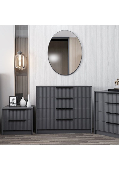 Kale Luxe Aynalı 4ç Şifonyer - Antrasit