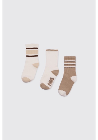 Panço Erkek Çocuk Bej Soket Çorap 2622bk11002 Krem