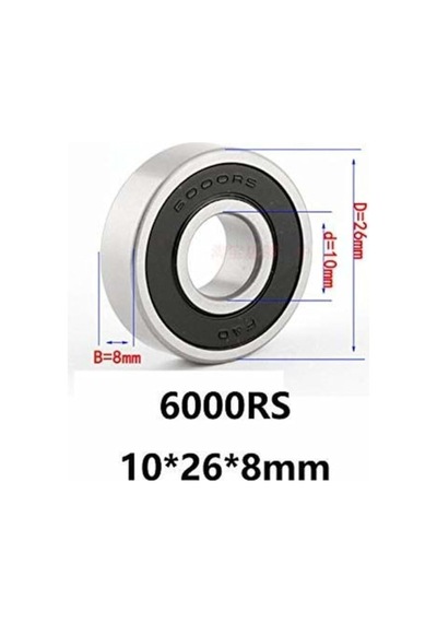 Dünya Magnet 5 Adet 6000 2rs Rulman, Plastik Kapaklı Çok Amaçlı Bilye Rulman, 10x26x8 Ölçülerinde Diğer
