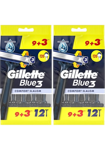 Blue3 Slalom Kullan At Tıraş Bıçağı 12'li 2li Paket