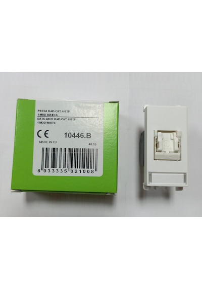 Beyaz Rj45 Cat6 Data Prizi 1m