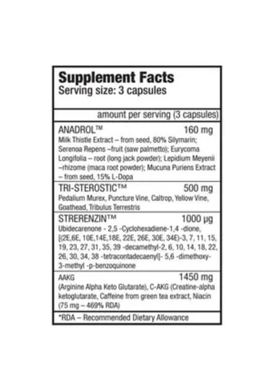 Biotech Usa Brutal Anadrol Testo Booster / 90 Caps Aromasız