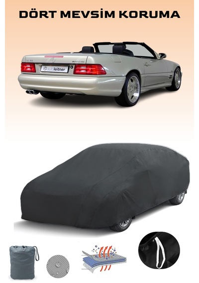Siyah, Mercedes Sl R129 1998 - 2001, Araba Brandası, Oto Örtüsü, Araba Çadırı Siyah