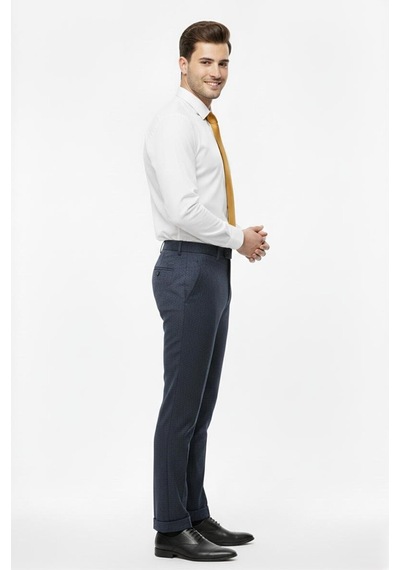 Presto Erkek Slimfit Armürlü Pantolon Koyu Lacivert 3193-200 Lacivert