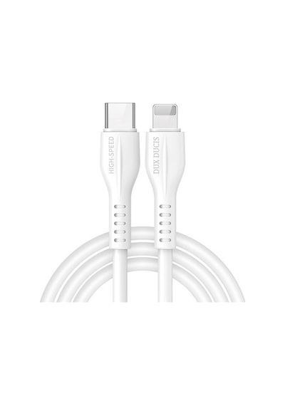 Dux Ducis Apple iPhone Uyumlu 20W Hızlı Şarj 13- 12,11 Kablosu 1M-Beyaz