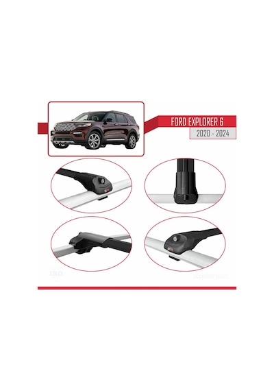 Ford Explorer 6 2020-2024 Arası İle Uyumlu Ace-1 Ara Atkı Tavan B