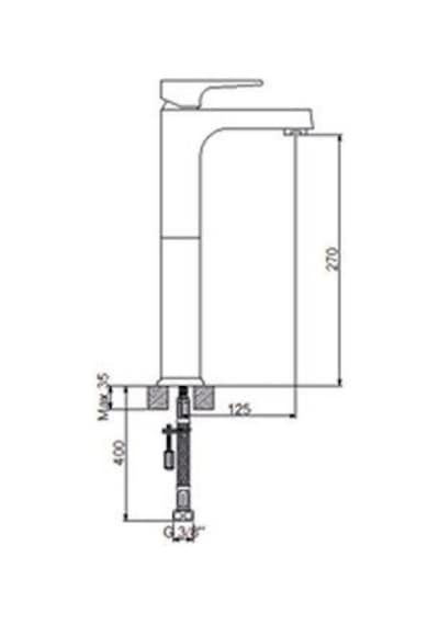 Newarc Aqua Çanak Lavabo Bataryası Siyah