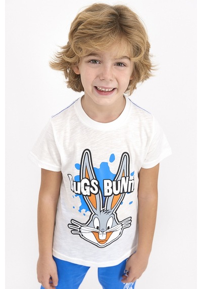 Bugs Bunny Lisanslı İndigo Erkek Çocuk Kapri Takım