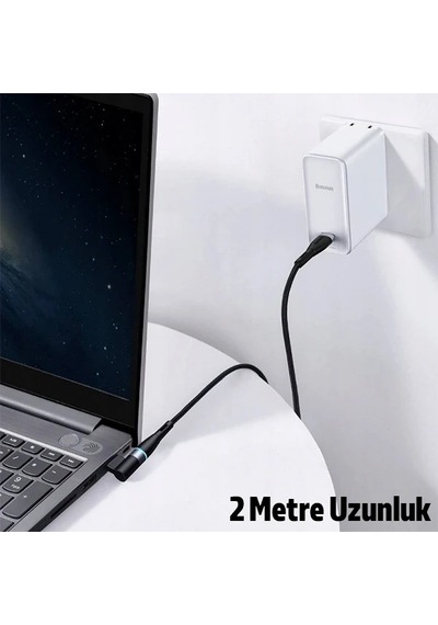 Baseus Zinc Manyetik Type-c To Dc Square Portu Lenovo Laptop Şarj Kablosu 100w 2m- 5775