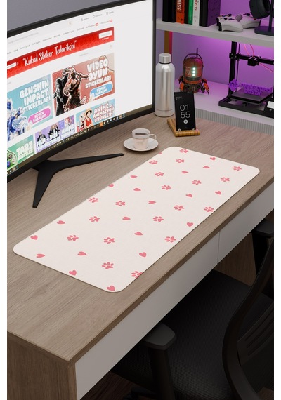 Pati Kaymaz Dikişli Kauçuk Oyuncu Mousepad V5 - 70x30 Xl Gaming Mouse Pad Fare Altlığı