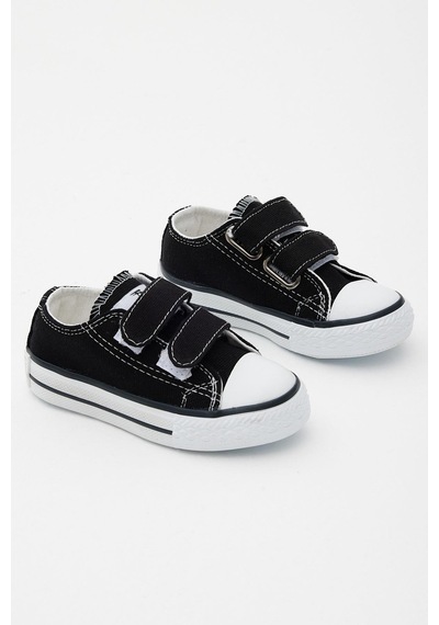 Tonny Black Kauçuk Taban Keten Cırtlı Çocuk Unisex Siyah Spor Ayakkabı Tbh1450 Siyah