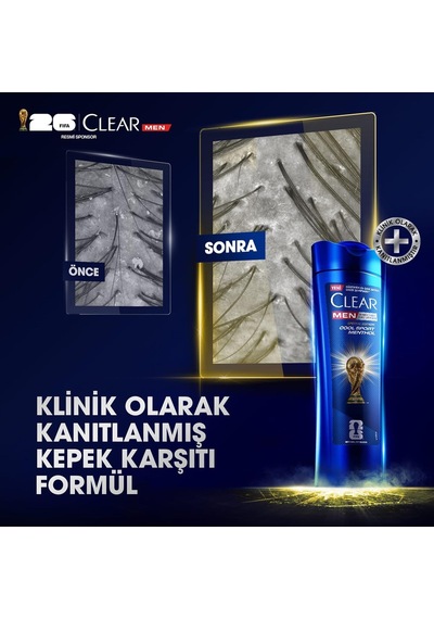 Clear Men Cool Sport Menthol Kepeğe Karşı Etkili Şampuan 350 Ml Beyaz