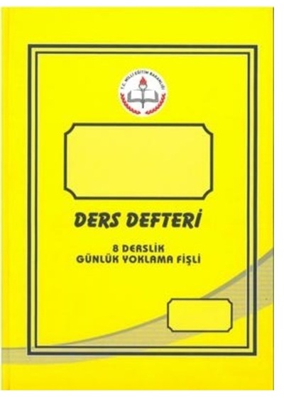 Ders Defteri 8 Derslik Günlük Yoklamalı 200 Sayfa Sert Kapak Renk Değişebilir