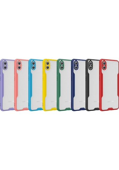 Samsung Galaxy A04 İle Uyumlu Kılıf Pastel Renki Şeffaf Ultra İnce Hafif Telefon Kılıfı Kapak