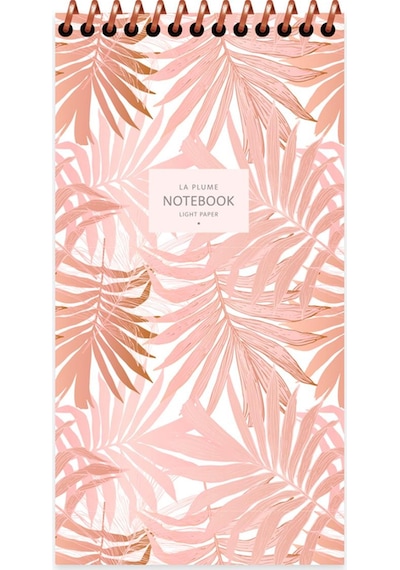 Keskin Color 10x19 Cm Çizgili Bloknot La Plume Leaves Kahve