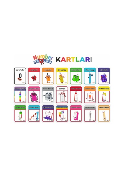 Number Blocks Matematik Eğitici Birim Kartları 0-20
