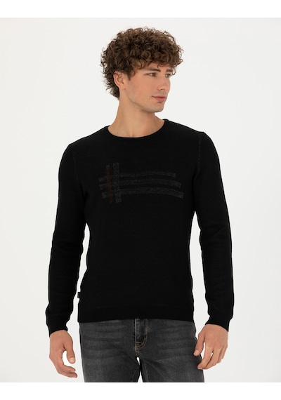 Pierre Cardin Erkek Siyah Triko Kazak 50278091-vr046 Siyah