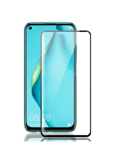 Huawei P20 Lite 2019 Zore Kenarları Kırılmaya Dayanıklı Cam Ekra Siyah