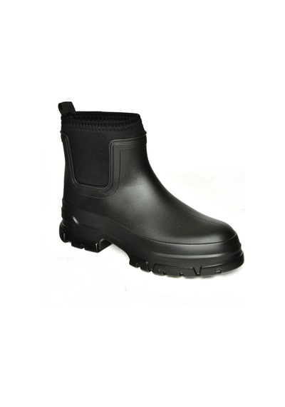 Fox Shoes T858685409 Siyah Kalın Tabanlı Yağmur Botu Siyah-Suni Deri Siyah