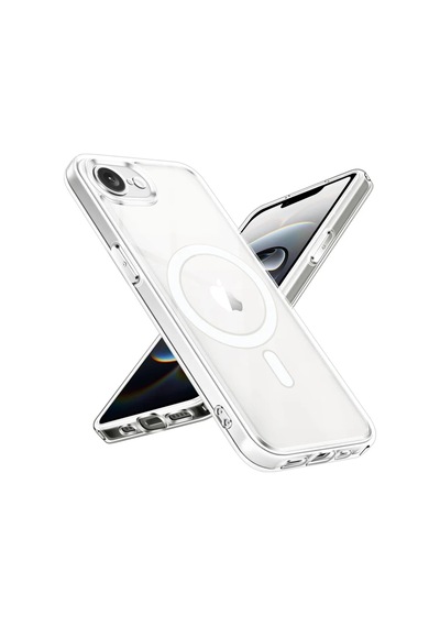 Apple Uyumlu iPhone 16e Uyumlu Kılıf Magneticsafe Şeffaf Silikon - Şeffaf