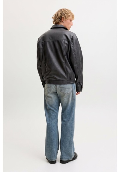 Jack & Jones Jjmarlon Pu Jacket Siyah