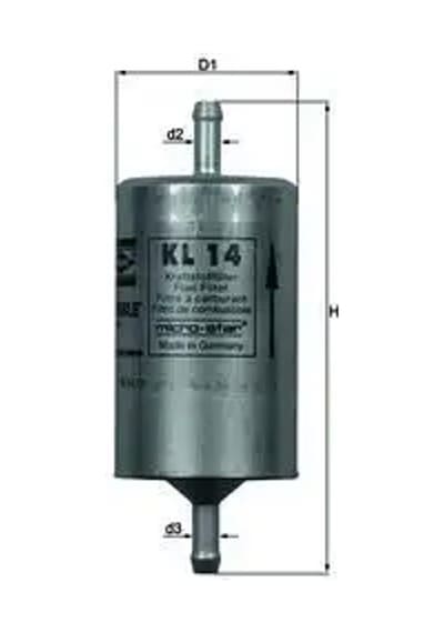 Opel Astra F Yakit Filtresi 1.6 1998-1998 X16szr Mahle Kl14