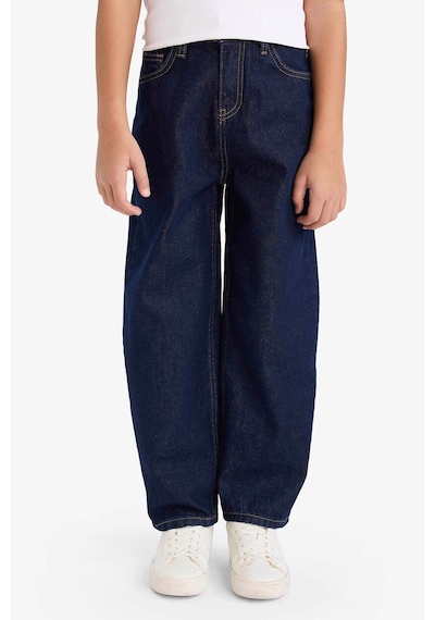 Defacto Erkek Çocuk Barrel Fit Düz Paça Jean Pantolon G4381a826spbe278 Mavi-be278