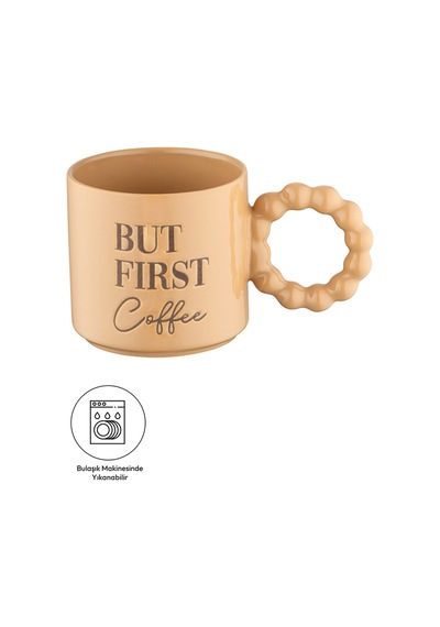 Emsan But First Coffee Krem Rengi Kupa 310 Ml Krem