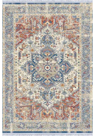 Kiremit Göbekli Dokuma Pamuk Taban Kaymaz Kilim Klm329n11