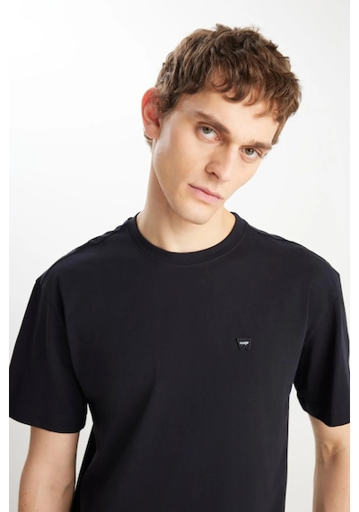 Relaxed Fit Small Logo T-shirt Black Renkli