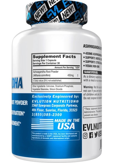 Evl Hint Ginseng 450 Mg 30 Veggie Vegan Capsules