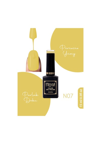 Misyul Uv Led Kalıcı Oje Nail Art 15 Ml Neon Serisi N07