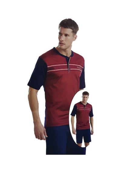 Pierre Cardin 5047 3Lü Şortlu Erkek Pijama Takımı Ücretsiz Kargo