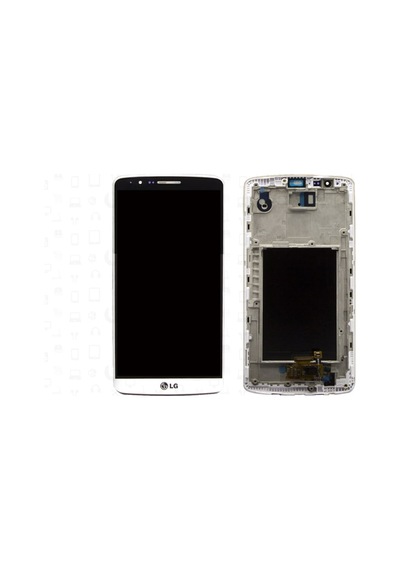 LG Uyumlu G3 Lcd Ekran Dokunmatik Beyaz Çıtalı