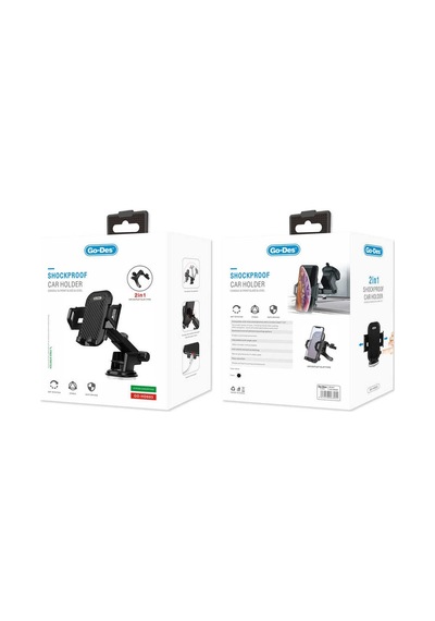 Go Des GD-HD693 2 in 1 Araç Telefon Tutucu - ZORE-221191